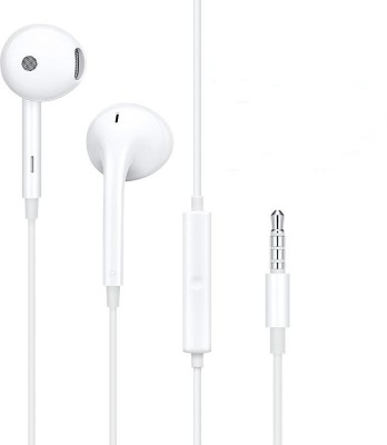 AUDONIC Earphones with mic for NOTE 3/4/5/5 PRO/6/6 PRO/7/7S/7 PRO/8/8T/8 PRO/9/9 PRO/Y1/Y2/Y3/Lite/A3/K20 PRO/K30/Poco d for All Smartphones Wired Headset(White, In the Ear)