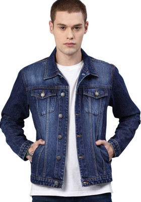 50 OFF on American Crew Full Sleeve Self Design Men Denim Jacket