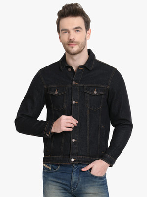 KOTTY Full Sleeve Self Design Men Denim Jacket