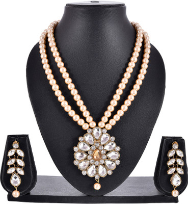 Handicraft Kottage Metal Rose Gold, White Jewellery Set(Pack of 1)