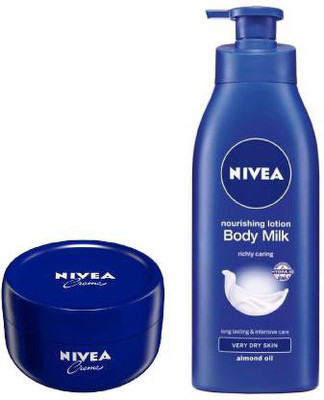 NIVEA 1 CREME 100ML+1 BODY MILK NOURISHING BODY LOTION (400 ml)(400 ml)