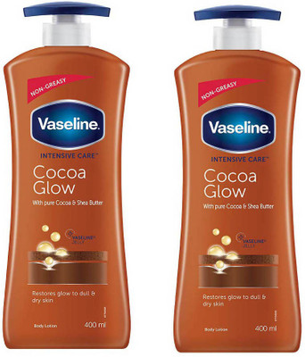 Vaseline Intensive Care Cocoa Glow Body Lotion, 400 ml(2 Pack)(800 ml)