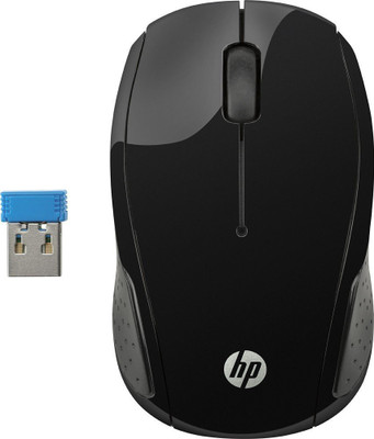 HewlettPackard HP 200 USB Wireless Mouse with 1000 DPI Wireless Optical  Gaming Mouse(2.4GHz Wireless, BLACK)