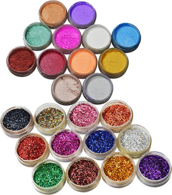 adbeni Shimmer Glitter Pack of 24(Multicolor)
