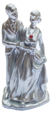 TUKAMCHA Decorative Showpiece  -  13 cm(Polyresin, Silver)