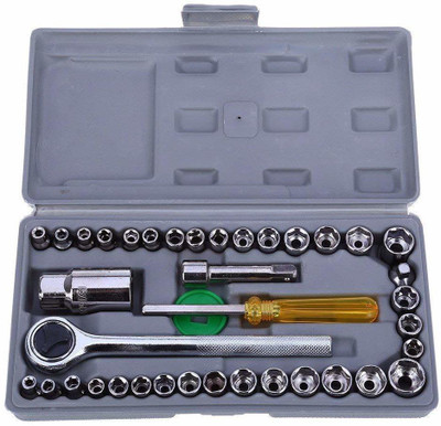 SURABHI 40 in 1 Screw Driver Set PCS Automobile Motorcycle Tool Box Set Socket Wrench Sleeve Suit Hardware Auto Car Repair Tools Socket Wrenches Screw Driver Set Hand Tool Kit Socket Set(Pack of 40)