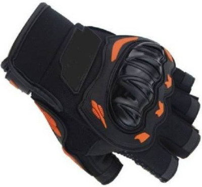 zaysoo Half Riding Gloves Riding Gloves Gym & Fitness Gloves(Black, Orange)