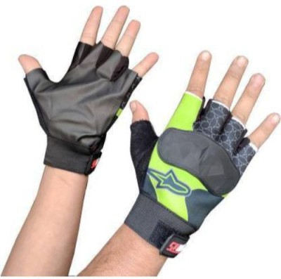 zaysoo Bike Gloves for Riding, Mountain Bike Half Finger Anti slip Gloves Gym & Fitness Gloves(Green)