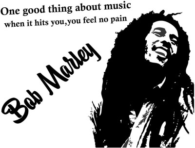 Wallzone 70 cm Bob Marley Removable Sticker(Pack of 1)