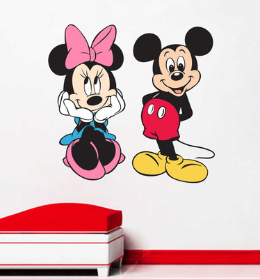 Wallzone 70 cm Micky Mouse Removable Sticker(Pack of 1)