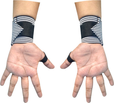 JMO27Deals Weight Lifting Wrist Support with Velcro closure Wrist Support(Black, White)