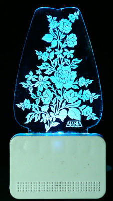 Super Ajanta 2012 Flower 3D Illusion Night Lamp Comes with 7 Multi-Color and Perfect Laser Cut Design Night Lamp(10 cm, Multicolor)