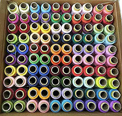 Hind Home Multicolor Thread(150 m Pack of100)