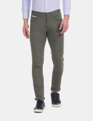 U.S. POLO ASSN. Tapered Men Green Trousers