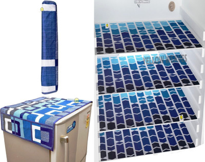 YELLOW WEAVES Fridge Mat(Width: 28 cm, Blue)