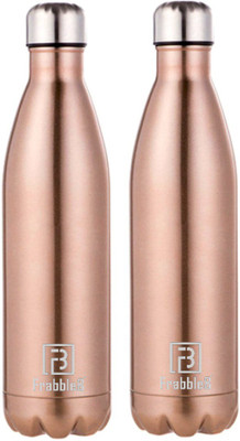 Frabble8 Vacuum Insulated Stainless Steel Classic Cola Water Bottle Thermos Hot and Cold 1000 ml Flask(Pack of 2, Gold)