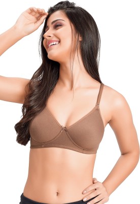 JULIET by JULIET Women T-Shirt Lightly Padded Bra(Brown)