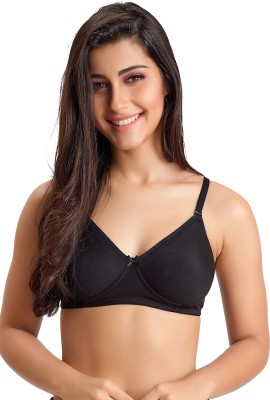 JULIET by JULIET Women T-Shirt Lightly Padded Bra(Black)