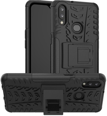 Empire Accessories Back Cover for Samsung A10s Dazzle tyre case with kick stand(Black)