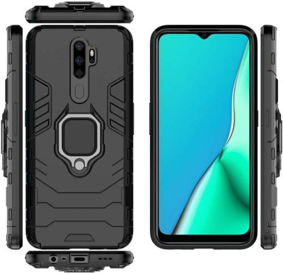 FITSMART Bumper Case for OPPO A9 2020(Black, Rugged Armor, Pack of: 1)