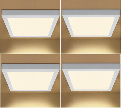 Happy Selling 15 Watt LED Warm-White Square Surface Panel Lights (Pack of 4) Ceiling Light Ceiling Lamp(White)
