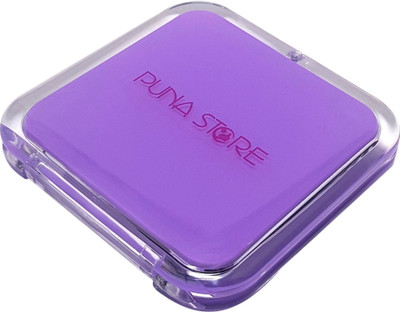 Puna Store 2X Magnifying Two Side Pocket Cosmetic Mirror, Rectangular (Lavender)