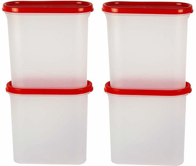 Cutting EDGE Plastic Grocery Container  - 1800 ml(Pack of 4, Red)
