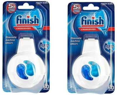 Finish Odour Stop Dishwasher Freshener Regular 4ml 60 Washes Pack Of 2 Dishwashing Detergent(8 ml)