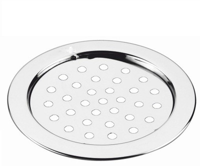NEW WARE Floor Stainless Steel Push Down Strainer(12.7 cm Set of 1)