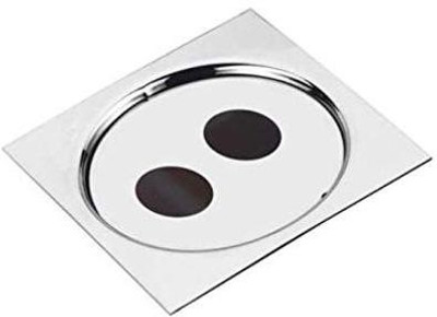 NEW WARE Floor Stainless Steel Push Down Strainer(12.7 cm Set of 1)
