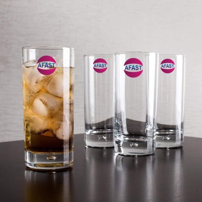 AFAST (Pack of 4) Stylish Multi-Purpose Beverage Tumbler Drinking Glass, Set Of 4, 250 ml -KT13 Glass Set Water/Juice Glass(250 ml, Glass, Clear)