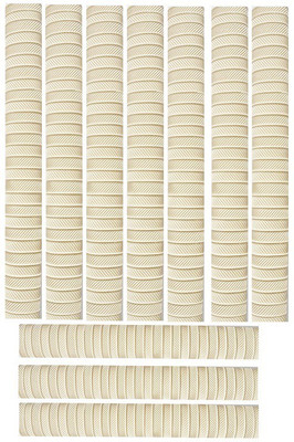 Owlix Pack of 10 Cricket Bat Handle White Grip Chevron(White, Pack of 10)
