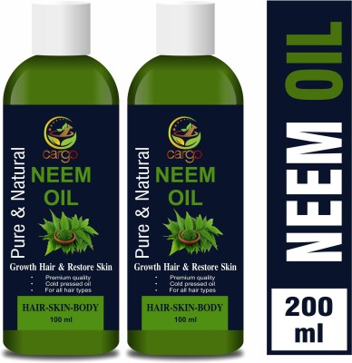 Cargo Cold Pressed Neem Oil for Skin & Hair Oil-200ML Hair Oil(200 ml)