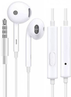 Meyaar Orignal Earphone with High Bass & Carry Case Wired Headset(White, In the Ear)