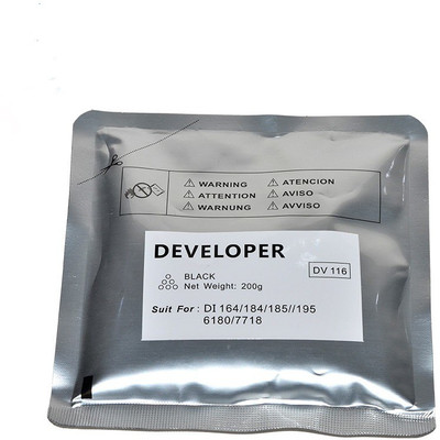 wetech we tech Developer for use in Konica Minolta Bizhub TN116 / TN118 / 164 / 165 / 184 / 185 / 195 / 215 Black Ink Toner Black Ink Toner Powder