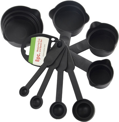 Dharam Paul Traders Plastic Measuring Spoon Set of 8 Pieces For Baking,Measuring Spices Measuring Cup Set(200 ml)