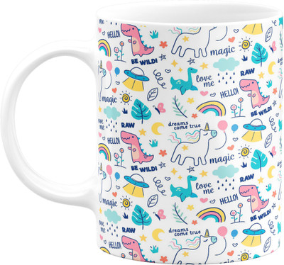 Flair Print Unicorn pattern FPM490 Printed Ceramic Coffee Mug(350 ml)
