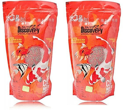 Taiyo Pluss Discovery Fish Food, 500gm Pouch - Pack of 2 0.5 kg (2x0.25 kg) Dry Young, Adult, Senior Fish Food