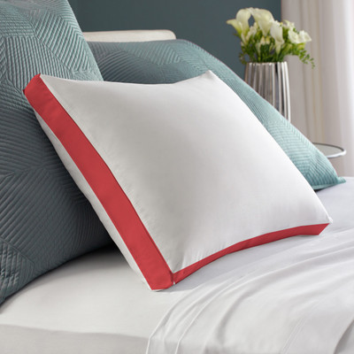 CRAZY WORLD Luxury gusset pillow Microfibre Solid Sleeping Pillow Pack of 1(Maroon)