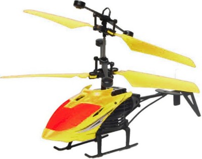 Kude Collection Exceed Induction Type 2-in-1 Flying Indoor Helicopter with RemotYellow