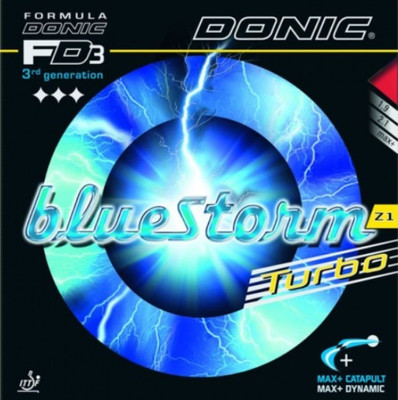 DONIC Blue Storm Z1 Turbo 2.1 mm Table Tennis Rubber(Black)