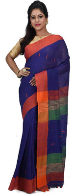 Desh Bidesh Self Design, Printed Handloom Handloom Pure Cotton Saree(Multicolor)