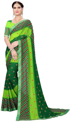 maayro Printed Bollywood Georgette Saree(Multicolor)