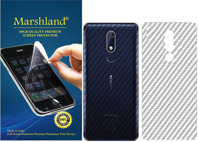 MARSHLAND Back Screen Guard for Nokia 5.1 Plus, transparent, Back Screen Protector, 3D Carbon Fiber Flexible(Pack of 1)