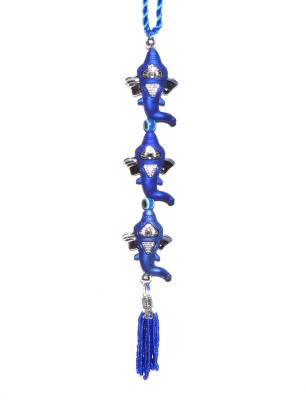 ONRR Collections Evil Eye fengshui ganesh hanging for protection Car/home hanging Decorative Showpiece  -  20 cm(Plastic, Stone, Blue)