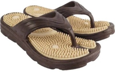 Ammar Collection Men Flip Flops(Brown, Beige , 8)