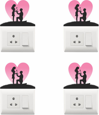 Sticker Hub 11 cm Decorative Multicolor Switch Board Stickers Size -11cm x 15cm Self Adhesive Sticker(Pack of 1)