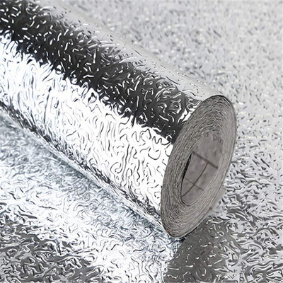 JINELZA Vinyl Abstract Silver Wallpaper(L x W: 60 cm x 200 cm)