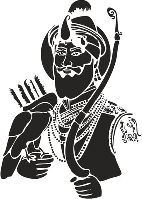 DivineDesigns 46 cm Gurugovind Singh Ji Self Adhesive Sticker(Pack of 1)