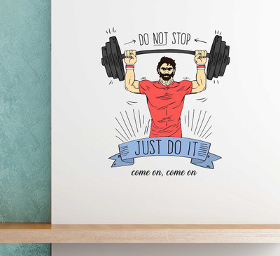 Littlebuds 60 cm Gym Boy Removable Sticker(Pack of 1)
